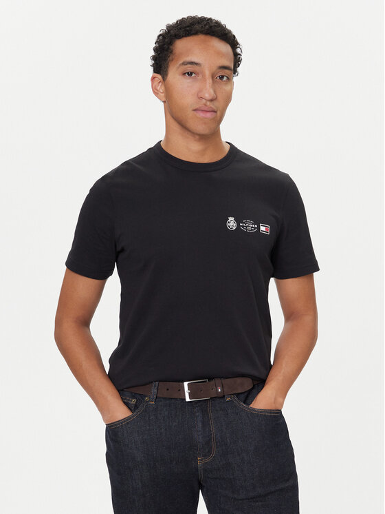Tommy Hilfiger Tommy Hilfiger Camiseta MW0MW40011 Negro Regular Fit
