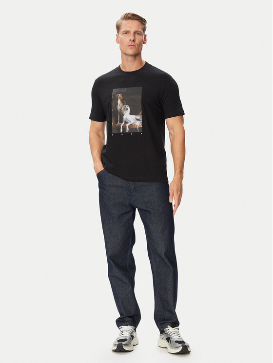 HUGO HUGO Camiseta Daffilo 50568689 Negro Regular Fit