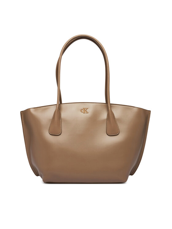 Calvin Klein Ročna torba Calvin Klein Ck Medium Dome Tot LV04F3344G Bež