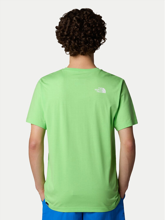 The North Face The North Face Póló SS Simple Dome NF0A87NG Zöld Regular Fit