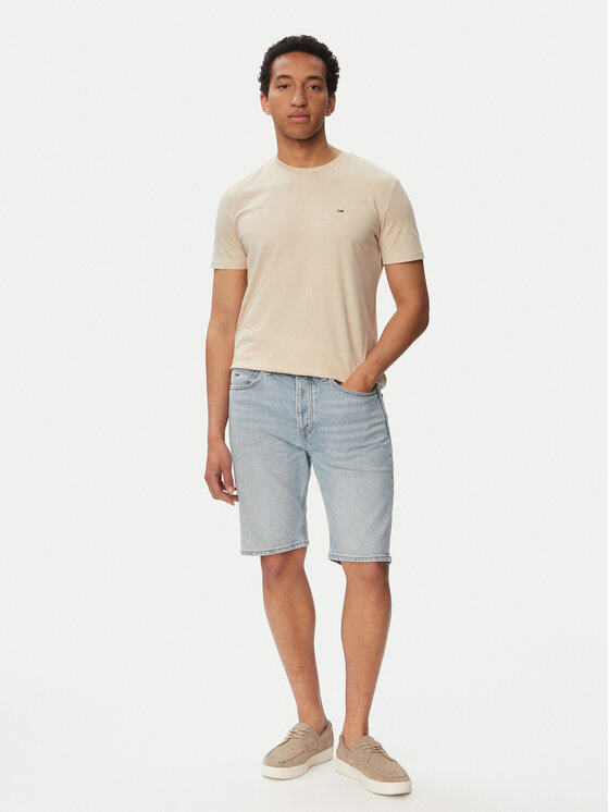 Tommy Jeans Tommy Jeans Camiseta Jaspe Htr Tee Ext DM0DM20363 Beis Slim Fit