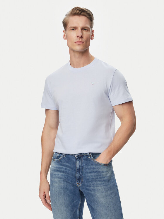 Tommy Jeans Tommy Jeans Camiseta Linear Chest DM0DM21780 Azul claro Slim Fit