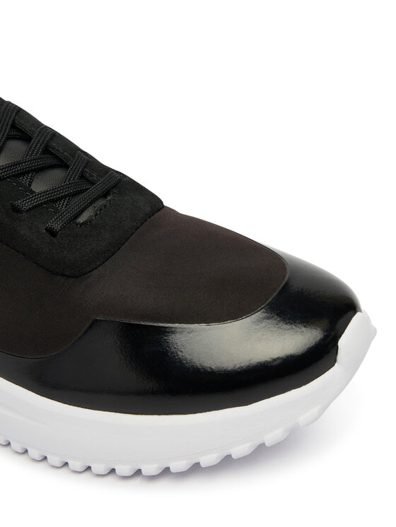 Calvin Klein Sneakersy Calvin Klein Eva Runner Lace Up Mat Mix YW0YW02016 Čierna