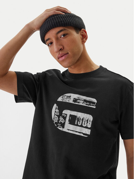 G-Star Raw G-Star Raw Camiseta G Icon Graphic D28823-E385 Negro Regular Fit