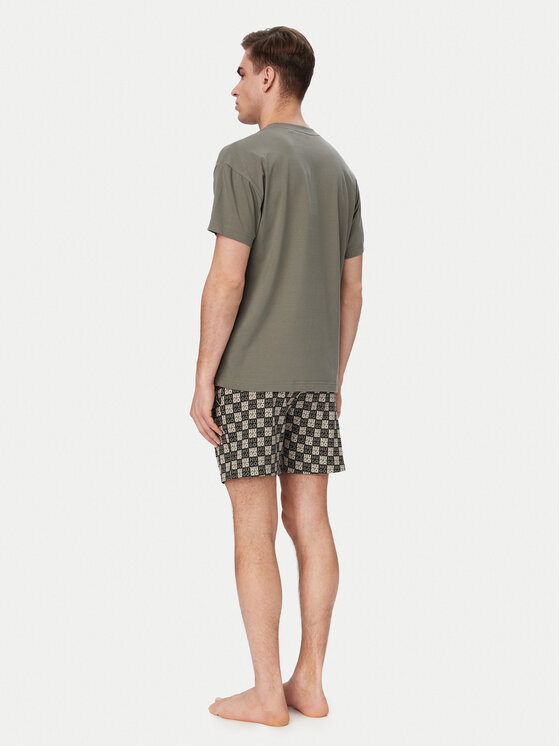 HUGO HUGO Pijama Aaron 50556777 Verde oscuro Regular Fit