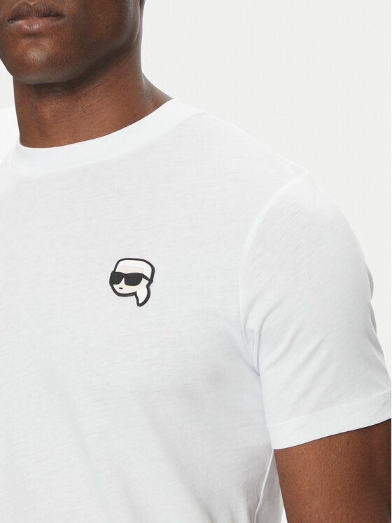 KARL LAGERFELD KARL LAGERFELD Marškinėliai 755710 500224 Balta Regular Fit
