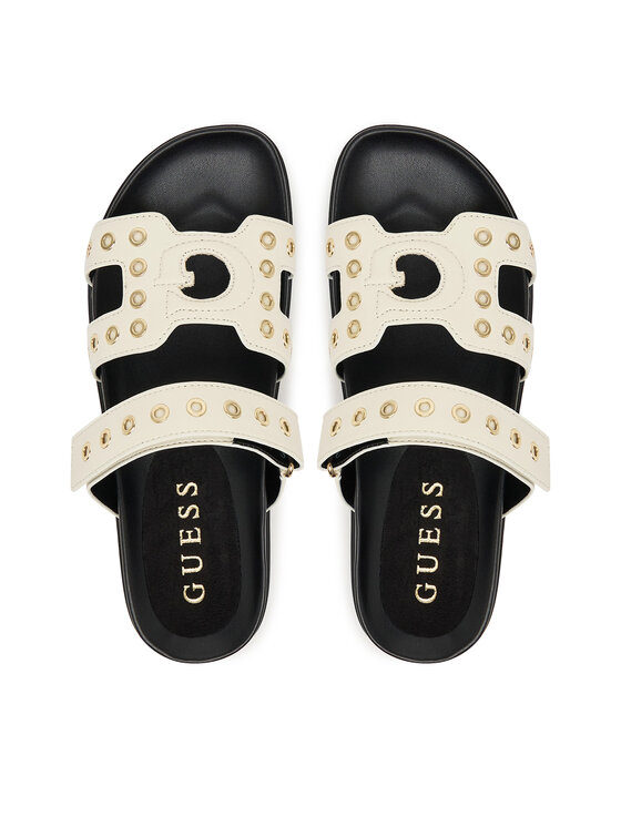 Guess Шльопанці Guess FLPFAS ELE03 Écru