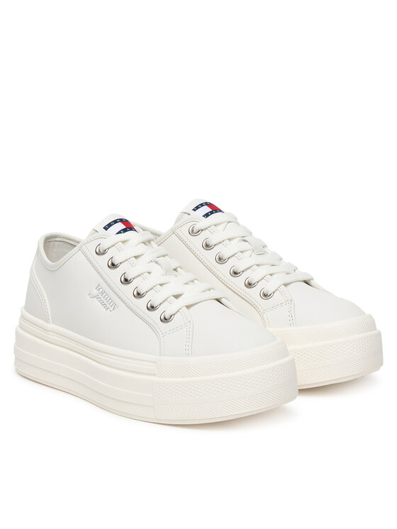 Tommy Jeans Zapatillas Tommy Jeans Tjw Flatform Sneaker Ltr EN0EN02964 Écru