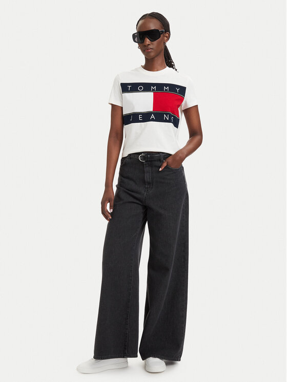 Tommy Jeans Tommy Jeans Camiseta Flag DW0DW22818 Blanco Regular Fit