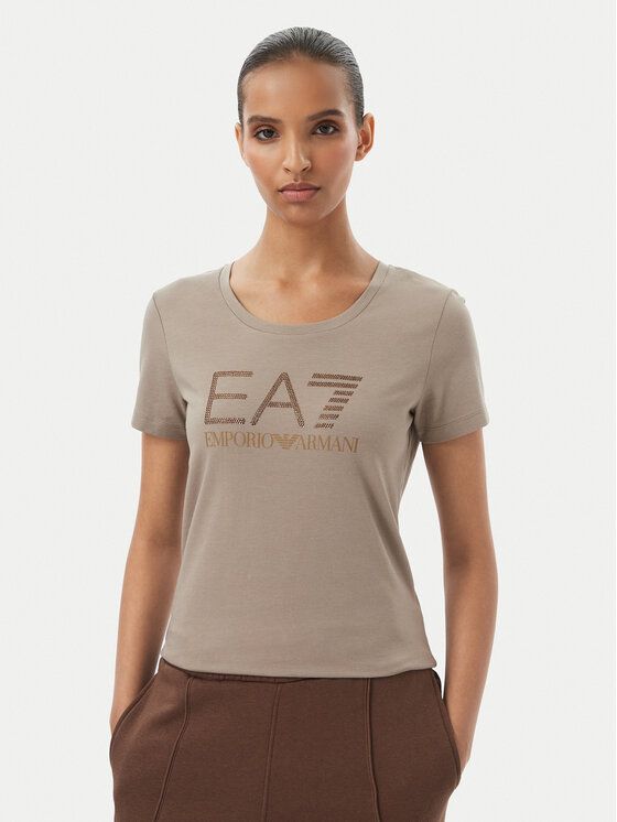 EA7 Emporio Armani EA7 Emporio Armani Camiseta 7W000536 AF10373 U6100 Beis Slim Fit