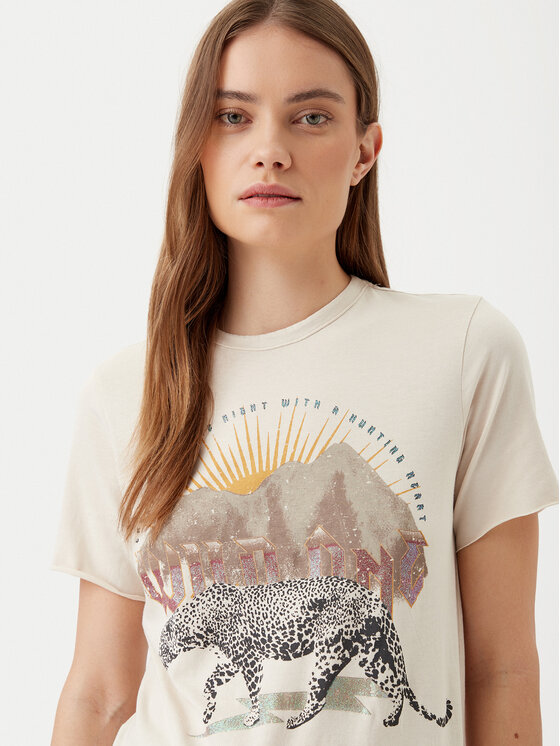 ONLY ONLY Футболка Lucy 15307412 Бежевий Regular Fit
