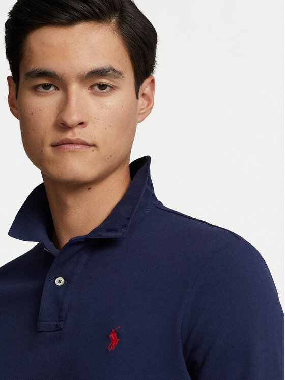 Polo Ralph Lauren Polo Ralph Lauren Поло 710680790046 Cиній Custom Slim Fit