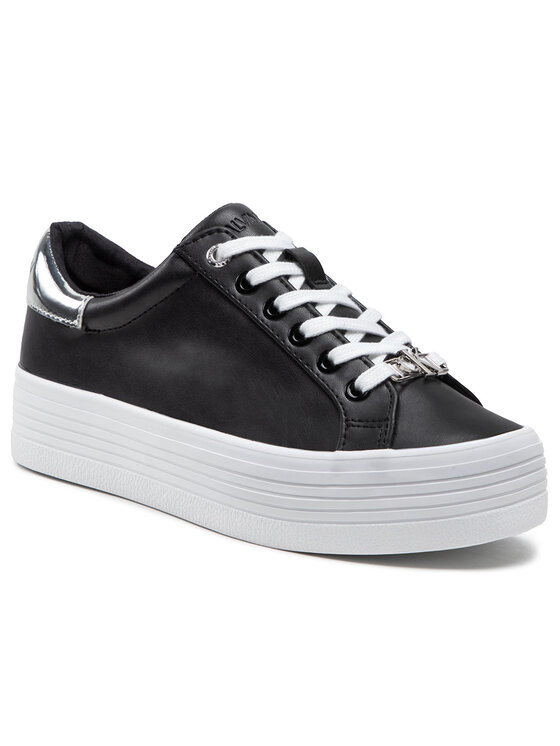Calvin Klein Jeans Sportcipők Calvin Klein Jeans Vulcanized Flatform Lace Up Lth YW0YW00164 Fekete