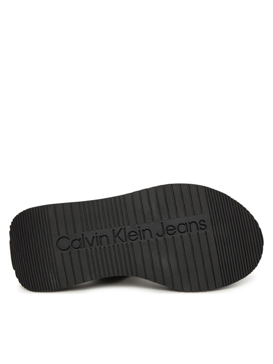 Calvin Klein Jeans Natikače Calvin Klein Jeans Sandal Slide Double Strap YW0YW01694 Crna