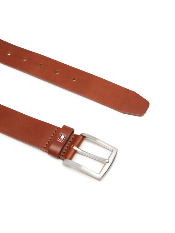 Tommy Hilfiger Pánsky opasok Tommy Hilfiger New Denton AM0AM08360 Hnedá