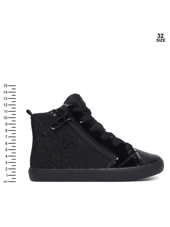 Geox Sneakersy Geox J Gisli Girl J664ND 0AU02 C9999 S Czarny