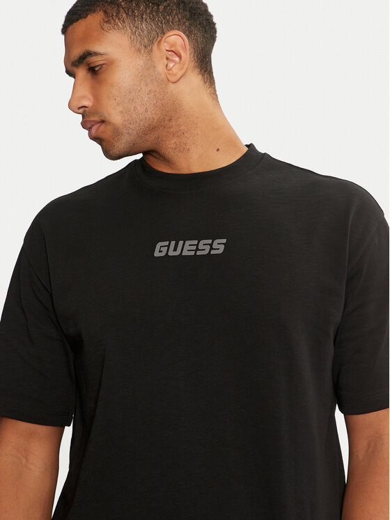 Guess Guess Футболка Z4BI00 KCE21 Чорний Regular Fit