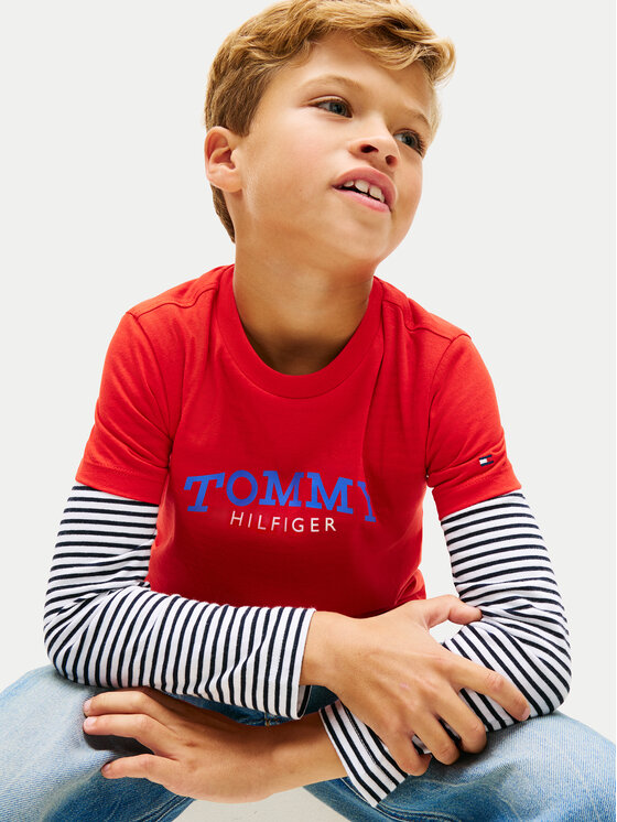 Tommy Hilfiger Tommy Hilfiger Camiseta KB0KB10263 Rojo Regular Fit