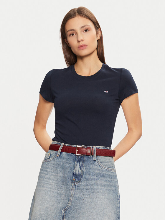 Tommy Jeans Tommy Jeans Póló DW0DW20459 Sötétkék Slim Fit