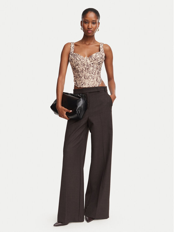 Bardot Bardot Top Carolina  60423TB Marrón claro Slim Fit