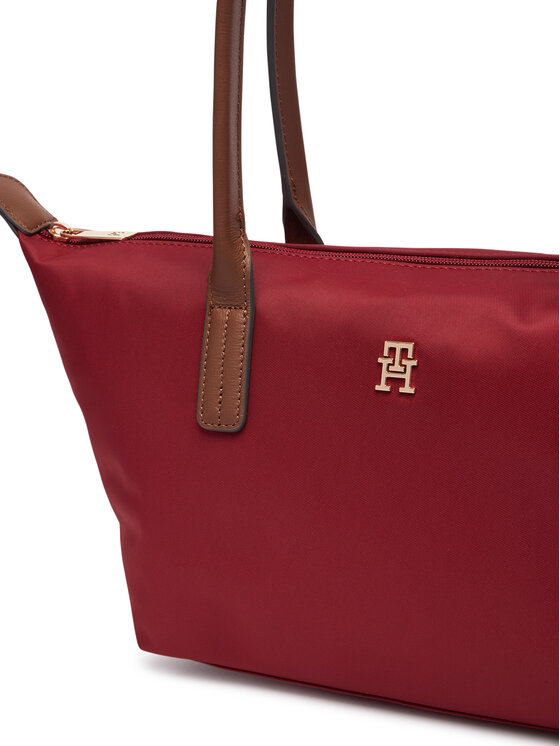 Tommy Hilfiger Torebka Tommy Hilfiger Popette East West Tote AW0AW19211 Czerwony