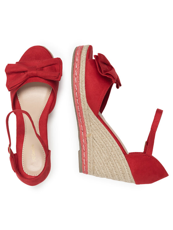 DeeZee Espadryle DeeZee WYL2710-02 Czerwony