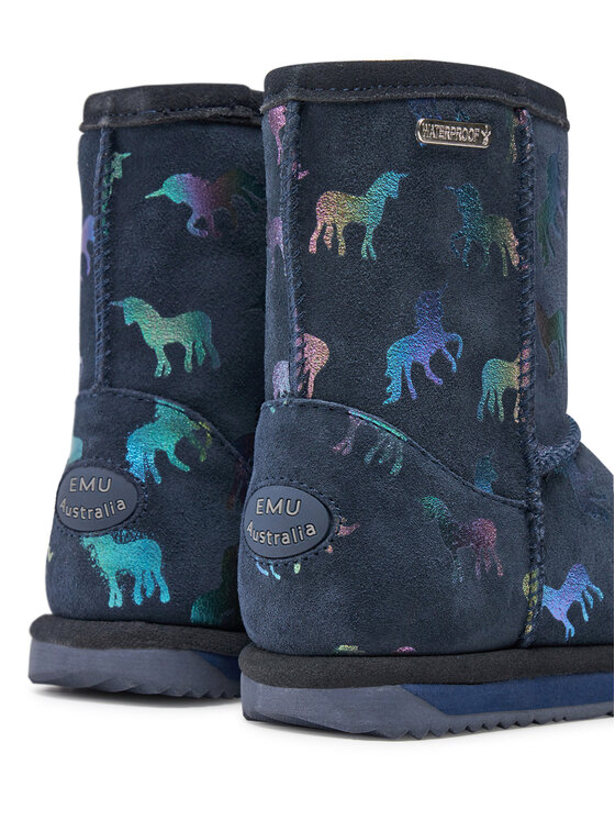 EMU Australia Śniegowce EMU Australia Rainbow Unicorn Brumby K12373 Granatowy