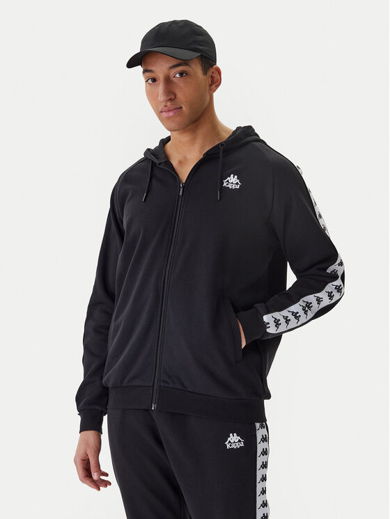 Kappa Kappa Felpa Banda Zamin 3 331U3ZW Nero Regular Fit