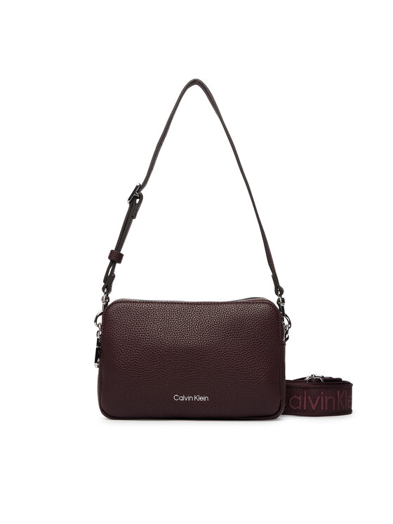 Calvin Klein Torbica Calvin Klein Webbing 2X Strap Camera Bag LV04F3656G Smeđa