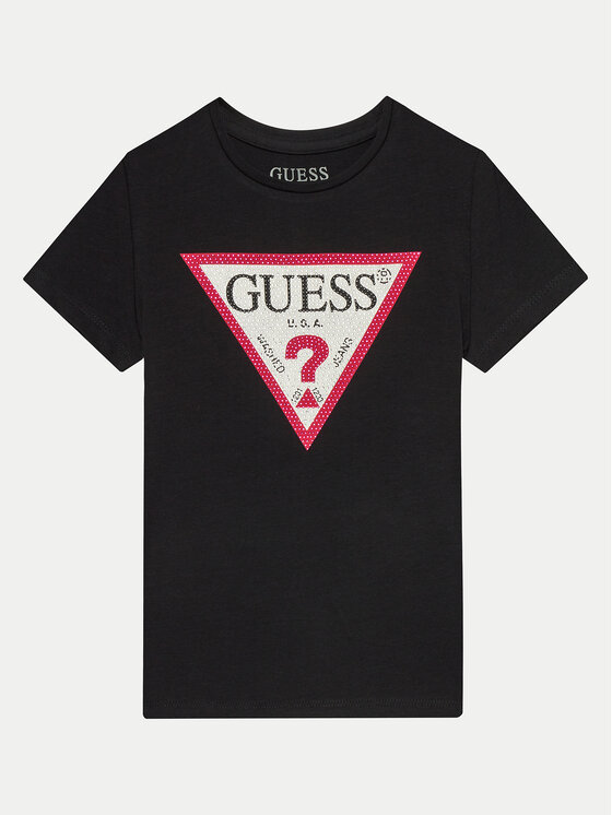 Guess Guess Футболка J2YI51 K6YW1 Чорний Regular Fit