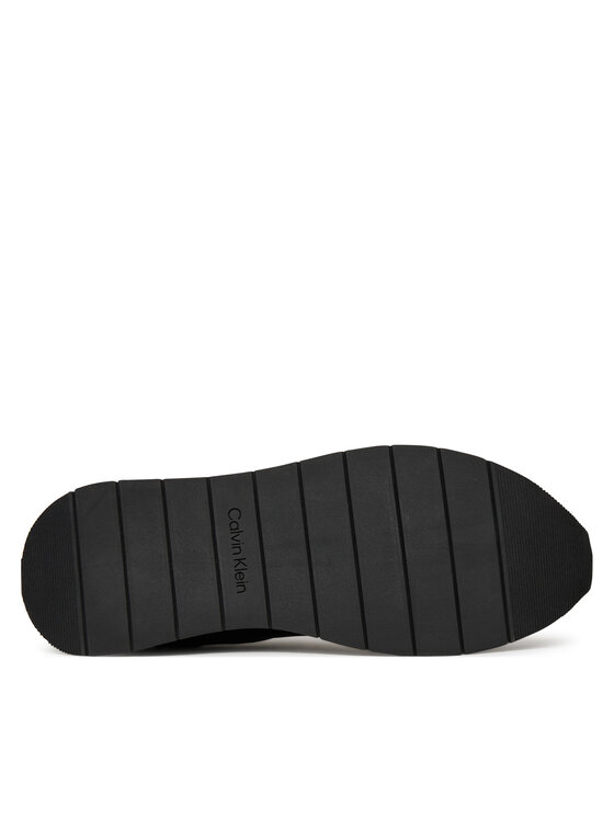 Calvin Klein Sneakersy Calvin Klein Low Prof Runn Laceup Tape HM0HM01897 Čierna
