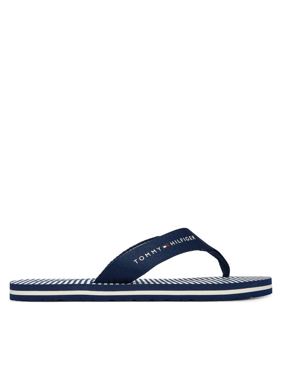 Tommy Hilfiger Žabky Tommy Hilfiger Th Ithaca Stripe Summer Sandal FW0FW09192 Tmavomodrá