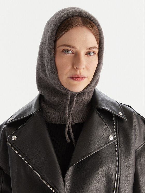 Calvin Klein Balaklavska kapa Calvin Klein Emblem Brushed LV04D8068G Siva