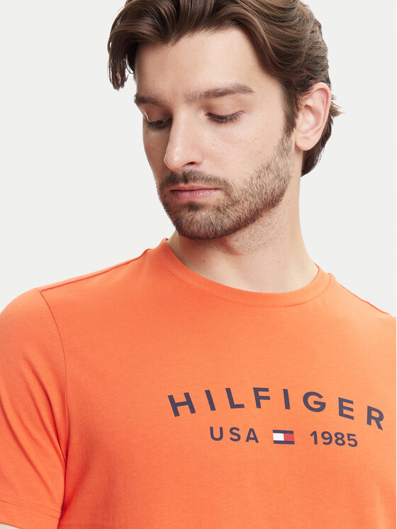 Tommy Hilfiger Tommy Hilfiger Majica Fathers Day MW0MW39356 Oranžna Regular Fit