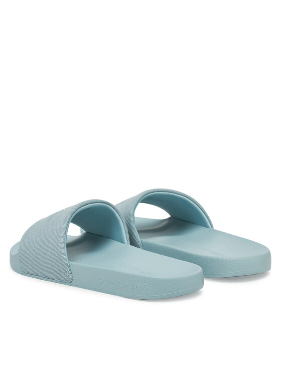 Calvin Klein Jeans Чехли Calvin Klein Jeans Slide Monogram Wn YW0YW01835 Син