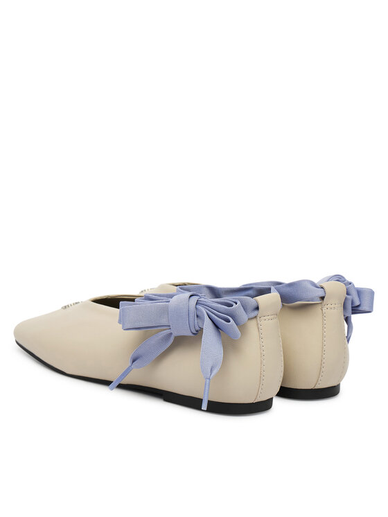 Tommy Jeans Balerinos Tommy Jeans Tjw Ballerina With Laces EN0EN02939 Écru