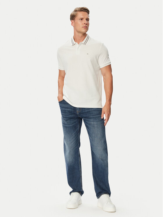 Calvin Klein Jeans Calvin Klein Jeans Polo Monogram LV04RC276G Blanco Regular Fit
