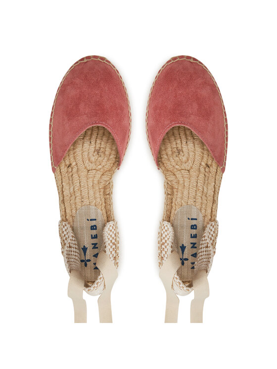 Manebi Espadrile Manebi Hamptons Flat Valenciana Espadrilles R 7.0 P0 Tamnocrvena