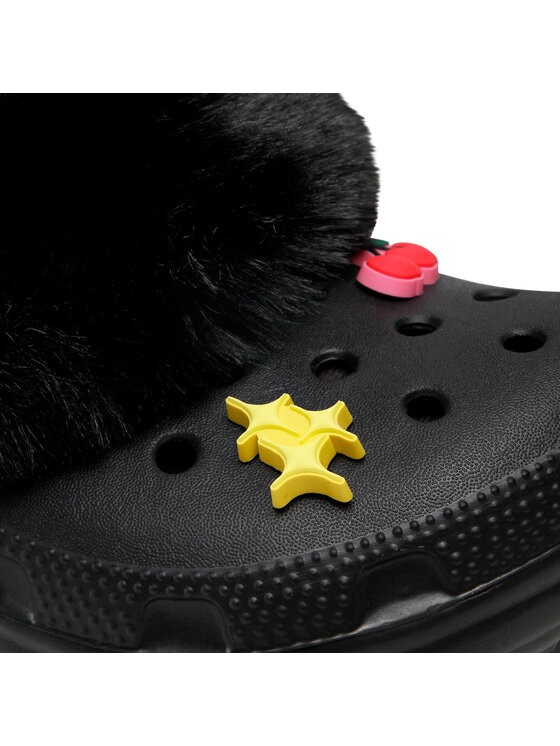 Crocs Natikači Crocs Classic Mammoth Charm Clog 207409 Črna