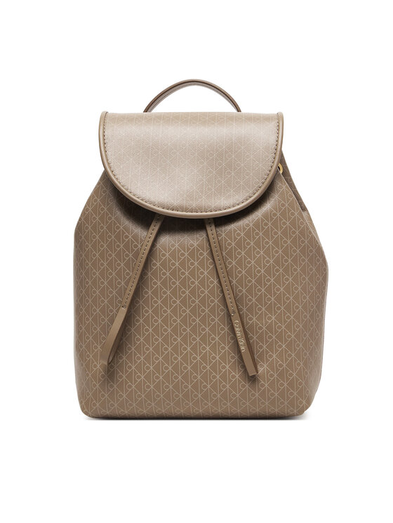 Calvin Klein Plecak Calvin Klein Emblem Aop Mini Backpack LV04F3507G Beżowy