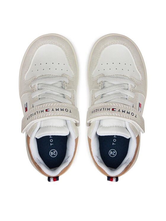 Tommy Hilfiger Laisvalaikio batai Tommy Hilfiger Low Cut Lace-Up/Velcro Sneaker T1X9-33341-1269 M Balta