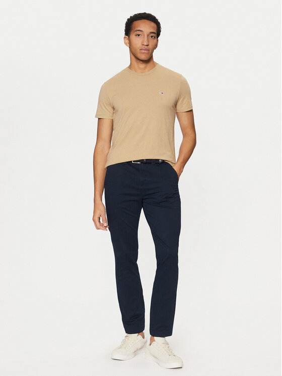 Tommy Jeans Tommy Jeans T-shirt Jaspe DM0DM20363 Beige Slim Fit