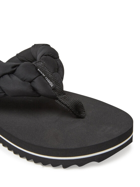 Tommy Jeans Žabky Tommy Jeans Braided Thong Beach Sandal EN0EN02877 Černá