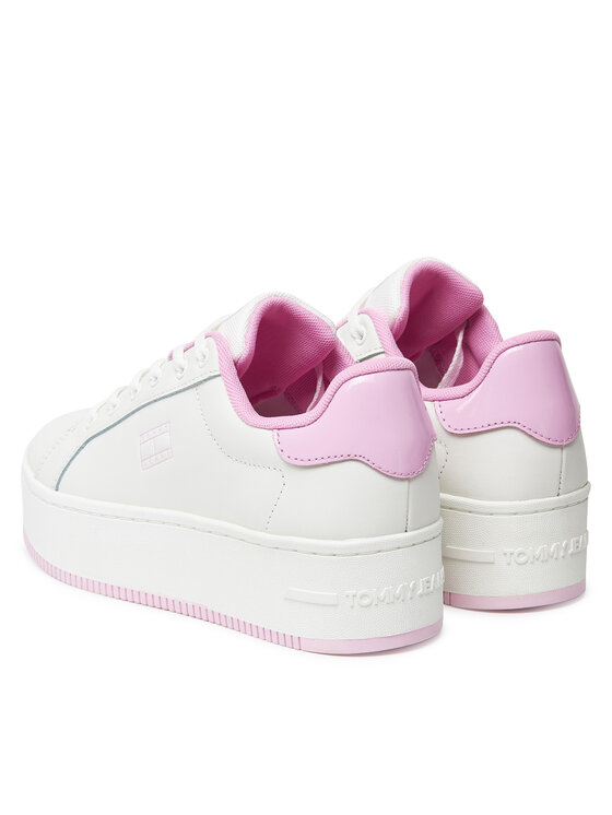 Tommy Jeans Sneakers Tommy Jeans Tjw Flatform Patent Sneaker EN0EN02864 Écru