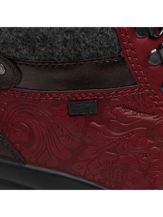 Rieker Gležnjarji Rieker L7144-35 Bordo rdeča
