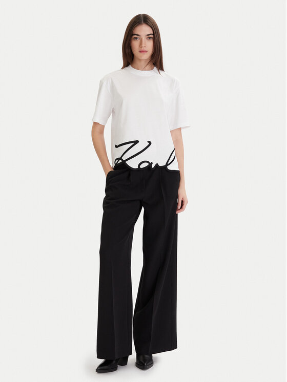 KARL LAGERFELD KARL LAGERFELD Majica A1W17013 Bela Regular Fit