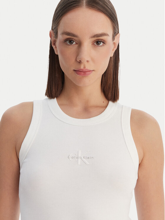 Calvin Klein Jeans Calvin Klein Jeans Top LV047E200G Blanco Slim Fit