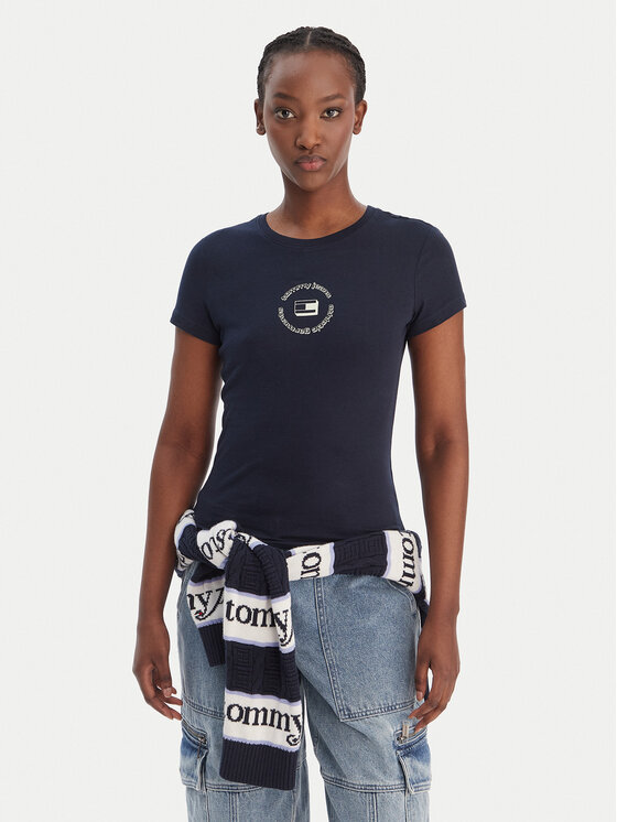 Tommy Jeans Tommy Jeans Camiseta DW0DW22273 Azul marino Slim Fit