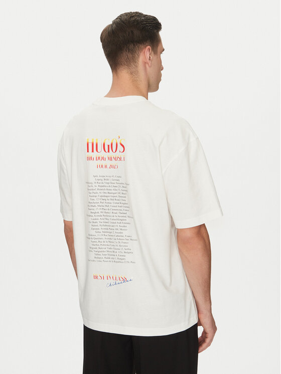 HUGO HUGO Футболка Dugie 50538259 Écru Oversize