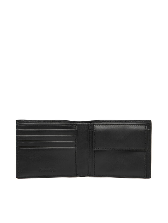 Calvin Klein Portofel Calvin Klein Refined Emblem Mix Billfold W/ F LV04D1317G Negru